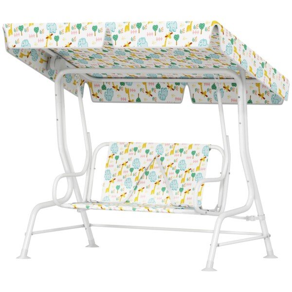 Vaikiška dvivietė supynė su reguliuojamu stogeliu nuo saulės iki 60 kg