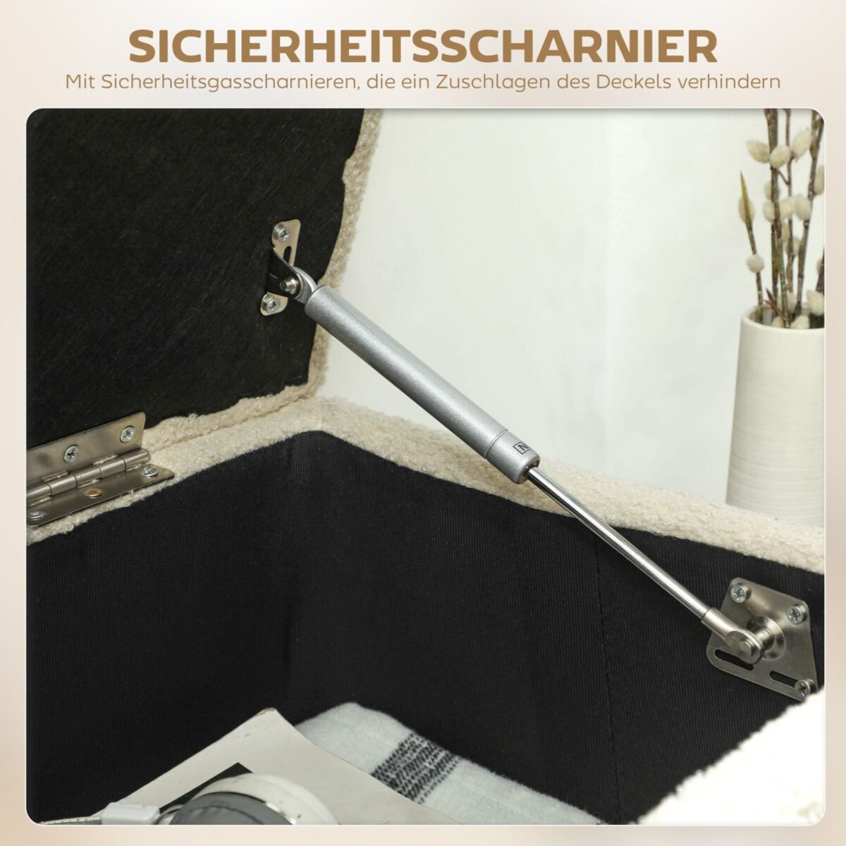 Vintažinio dizaino minkštasuolis su paslėpta daiktadėže