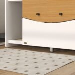 Katės kraiko dėžės spintelė-staliukas su ištraukiamu skyriumi