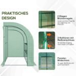 3 aukštų tinklinis šiltnamis su durimis