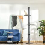 Kačių draskyklė-medis reguliuojamo aukščio iki lubų