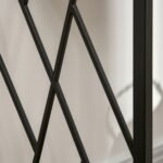 Industrinio stiliaus konsolinis staliukas su tvirtu metaliniu rėmu