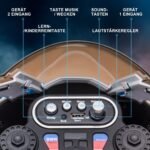 Elektrinis vaikiškas motociklas su šviečiančiais žibintais ir 3 muzikos režimais 1,5–5 metų vaikams