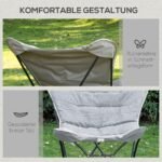 Sulankstomas paminkštintas kempingo krėslas iki 120 kg