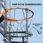 Reguliuojamo aukščio krepšinio kamuolio grąžintuvas su 360° pasukimo funkcija