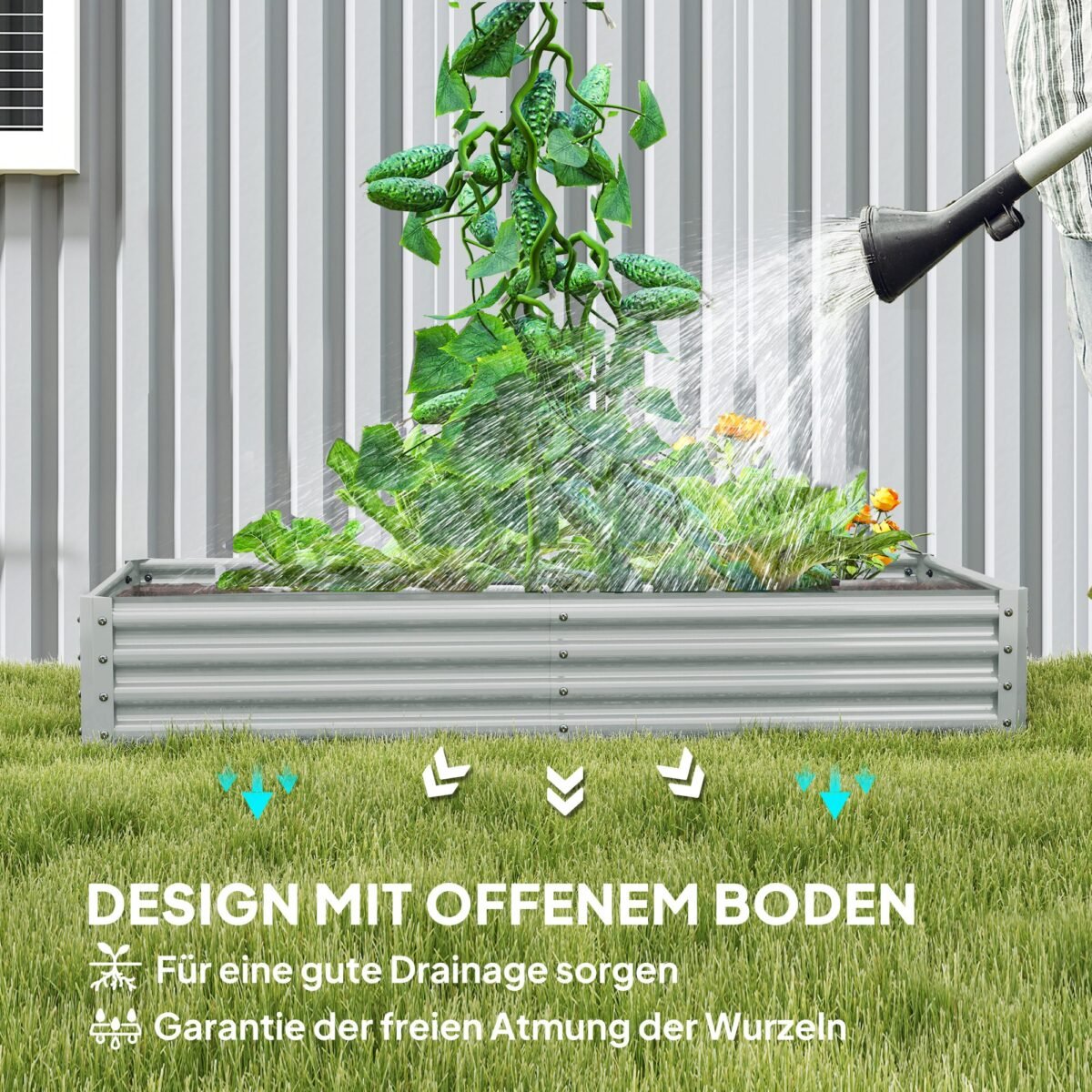 30 cm gylio pakelta lysvė iš cinkuoto plieno su apsauginiu kraštu