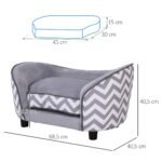 Minkšta šuns sofa su mediniu rėmu