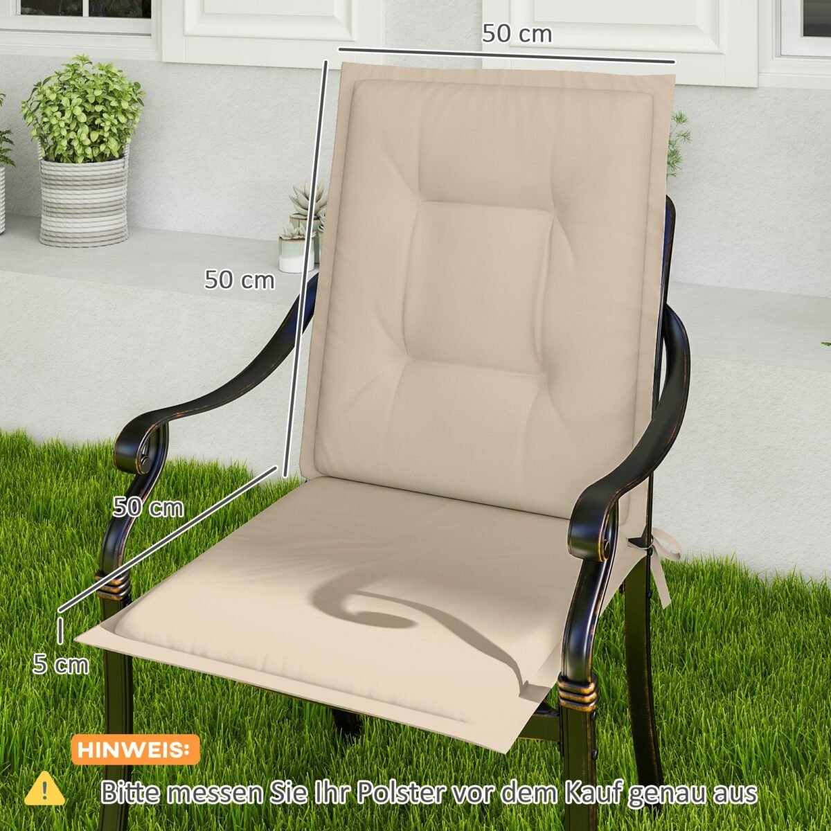 4 dalių lauko ir vidaus kėdės pagalvėlių komplektas su atlošais ir tvirtinimo juostelėmis 108 x 50 x 5 cm