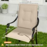 4 dalių lauko ir vidaus kėdės pagalvėlių komplektas su atlošais ir tvirtinimo juostelėmis 108 x 50 x 5 cm