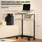 C formos reguliuojamo aukščio staliukas su pakreipiamu stalviršiu