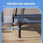 Paaukštintas lauko šunų gultas su stogeliu