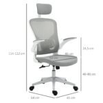 Ergonominė biuro kėdė su supimo funkcija ir atlenkiamais porankiais