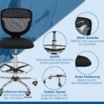 Reguliuojamo aukščio braižybos kėdė su kojų atrama