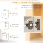 Kaimiško stiliaus virtuvės bufetas su uždaromis spintelėmis, atvira niša ir laidų valdymo anga