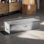 Aliuminė oro sąlygoms atspari transportavimo dėžė su užraktu