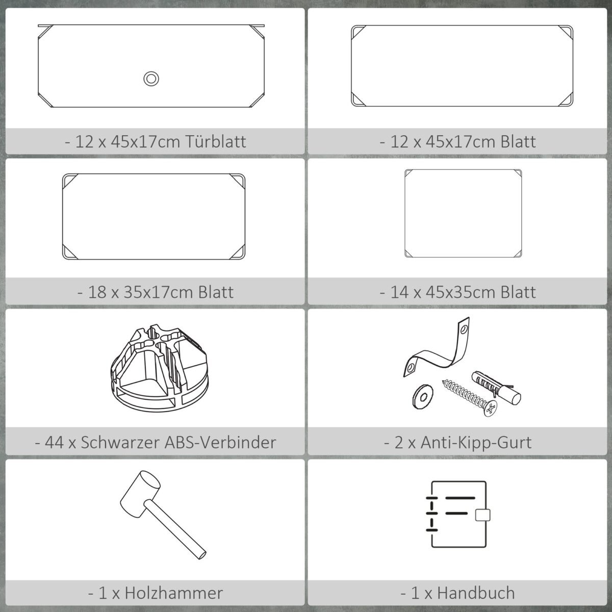 Modulinė batų spintelė, 12 skyrių, iki 24 porų batų