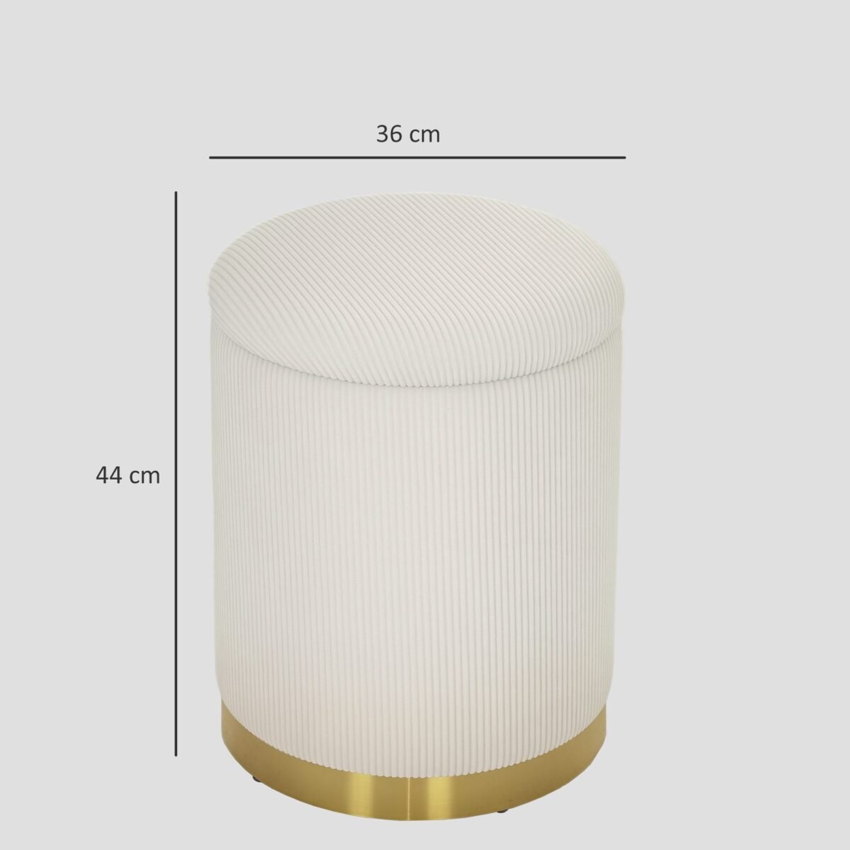 Kordinis pufas su daiktadėže ir plieniniu pagrindu