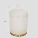 Kordinis pufas su daiktadėže ir plieniniu pagrindu