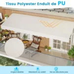 Tiesiai montuojama markizė be gręžimo rankinio valdymo (Balta)