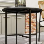 3 dalių PE ratano bistro komplektas su 2 kėdėmis ir stalu