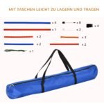 Šunų Agility treniruočių rinkinys trijų tipų su reguliuojamo aukščio kliūtimis