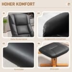 Poilsio krėslas su pakoju, atlenkiamu atlošu ir supamuoju mechanizmu