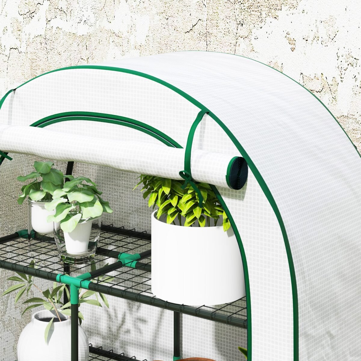 Nešiojamas 4 pakopų mini šiltnamis – 100x45x160 cm