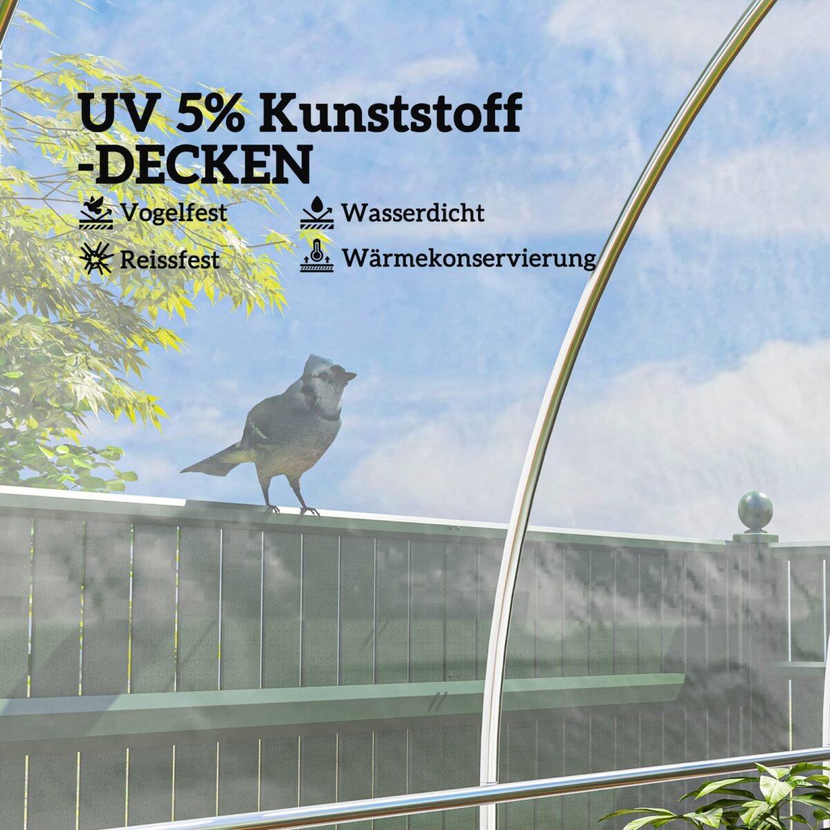 Šiltnamio danga atspari UV spinduliams ir vandeniui 6 x 10 m