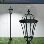 Saulės takų šviestuvų rinkinys (2 vnt.) 129 cm aukščio