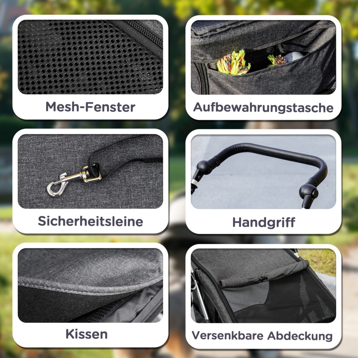 Lengvas, sulankstomas vežimėlis mažiems šunims