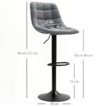 Reguliuojamo aukščio ir pasukamos baro kėdės su atlošais 2 vnt. rinkinys