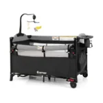 Daugiafunkcė 5in1 kūdikio lovytė su vystymo stalu ir laikymo krepšiu (Juoda)