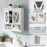 Sieninė spintelė su reguliuojama lentyna (Balta)