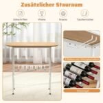 Baro stalo ir dviejų kėdžių komplektas su vyno laikikliais (Natūrali)