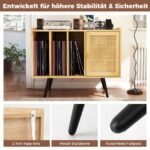 Stovas vinilinio grotuvo laikikliui su įkrovimo stotele (Natūrali)