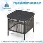 Lauko staliukas su skėčio anga (Juoda)