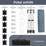 Sulankstomas paviljonas 300 x 600 cm (Pilka)