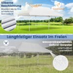 Didelė sulankstoma pavėsinė-palapinė 600 x 300 cm (Balta)