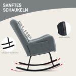 Supamasis krėslas su minkštu teddy audinio apmušalu ir juosmens pagalve