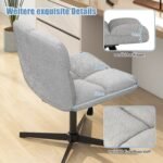 Ergonomiška biuro kėdė su reguliuojamu aukščiu ir supimosi funkcija (Pilka)