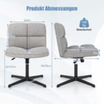 Ergonomiška biuro kėdė su reguliuojamu aukščiu ir supimosi funkcija (Pilka)