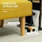 Kompaktiška dvivietė sofa su kordiniais apmušalais