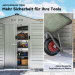 Sodo įrankių namelis su dvišlaičiu stogu ir rakinamomis stumdomomis durimis 2,43 m²