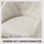 Reguliuojamo aukščio biuro kėdė su lino imitacijos audiniu