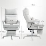 Biuro kėdė su 160° atlenkiamu atlošu ir kojų atrama