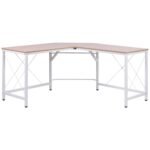 Kampinis rašomasis stalas su reguliuojamo aukščio kojelėmis