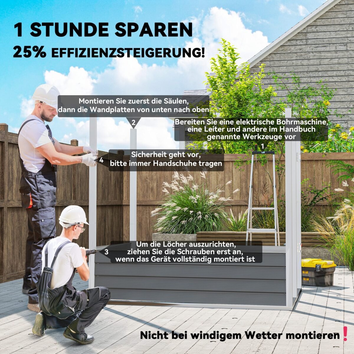 Metalo sodo namelis su užrakinamomis durimis ir ventiliacija