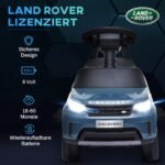 Licencijuotas Land Rover 6V vaikų elektromobilis su važiavimo ir stūmimo režimu