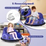 Elektrinis paspirtukas vaikams su LED apšvietimu ir 360° sukimusi (Violetinė)