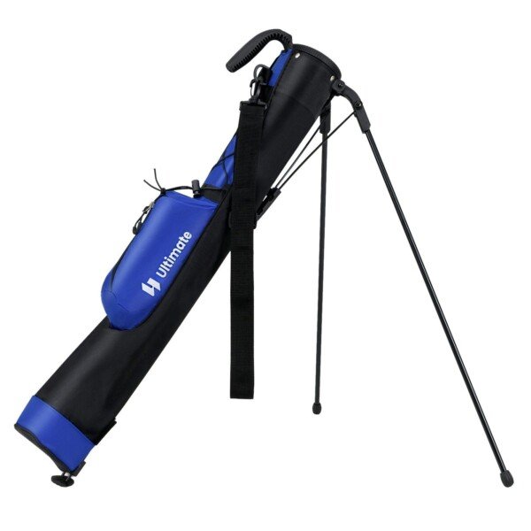 Lengvas golfo stovėjimo krepšys su 2 skyrių viršumi ir petnešomis (Mėlyna)